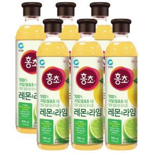 대상 청정원 홍초 레몬라임 900ml x  6개