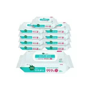 그린핑거 손소독 물티슈, 캡형, 30매, 10입, 1개