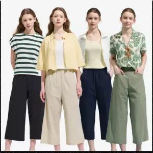 [4SET] 펠틱스 여성 와이드 7부팬츠 4종 (F04-4)