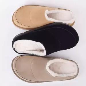 [하프클럽/]발편한 남자 여자 슬리퍼 겨울 털슈즈 블로퍼 신발