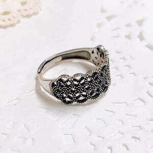 순은반지 시스루펀칭레이스 프리사이즈 925실버