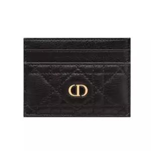 [DIOR][명품] 크리스찬 디올 디올 카로 후레지아 카드 지갑 블랙 송아지