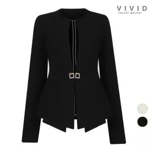 VIVID 여성 페미닌 여름 노카라 정장자켓