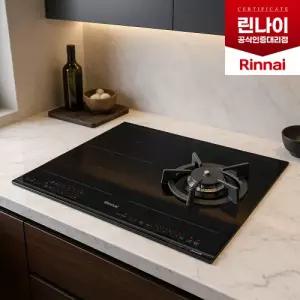 린나이 가스레인지 3구 빌트인 터치식 하이브리드 인덕션 쥬벨 RBR-IG300