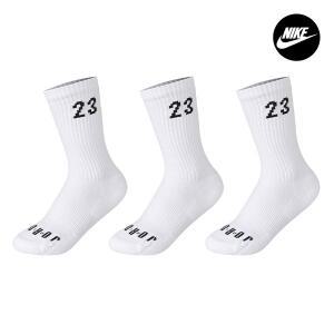 [나이키][나이키 골프양말]나이키 조던 에센셜 크루  긴 양말 3팩 세트 화이트 DA5718-100