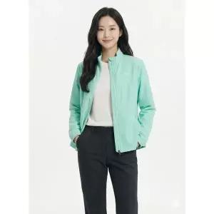 [하프클럽/크로커다일레이디]민트그린 하이넥 스포티 숏점퍼 CLBMJP209