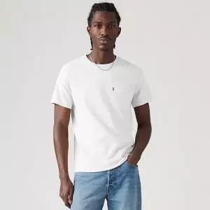 [리바이스] 남여공용 헤비웨이트 반팔 포켓 화이트 티셔츠 A8605-0000