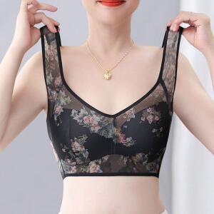 올메쉬 노와이어 플라워 4컬러 3사이즈 브라렛 수면브라 레이스브라 여름 할머니 노후크