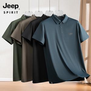 JEEP SPIRIT 냉감티셔츠 여름 남자 피케 슬림핏 카라 반팔 티셔츠