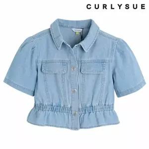 [보리보리/컬리수]아동 크롭 데님 자켓