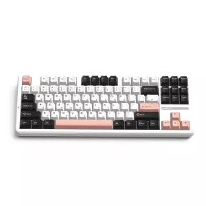 AULA F87Pro 유무선 독거미 한글 기계식 키보드 펀키스 국내 정품 올리비아 화이트, 저소음 솜사탕축