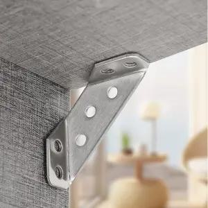 3면 고정 90도 스텐 코너 브라켓 2개 스텐레스 보강 ㄱ자 선반 경첩 꺽쇠