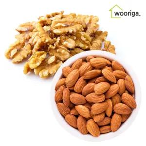 구운 아몬드 1kg＋호두 1kg 견과류 캐슈넛 마카다미아 피스타치오 피칸 구운 볶음 땅콩