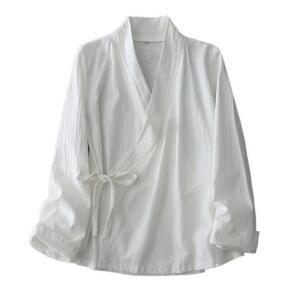 남성개량한복상의 남자 개량 저고리 생활한복 생활복 두루마기 여름 승려복 린넨 화이트