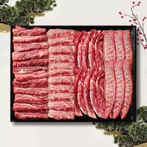 [예담우] 1++등급 한우구이 선물 예담연세트 1kg[갈비살250g+토시살250g+업진살250g+부채살250g]