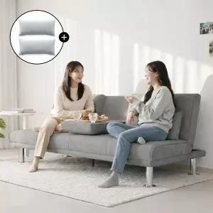 [일루일루]우리 소파베드 3인용 침대겸용 홈바 컵홀더 접이식 3단조절 폴딩형 생활방수