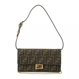 펜디 MUST IT_FENDI 26SS Wallet On Chain FF Jacquard 8M0498 A98P F0A6E) 바게트 체인 지갑)