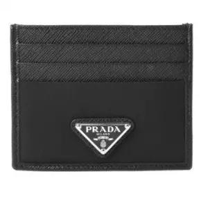 프라다 MUST IT_PRADA 26SS 리나일론 사피아노 가죽 카드 지갑 2MC025 2DMH F0002)