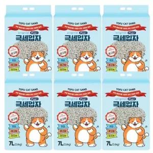 고양이 극세 입자 두부 모래 Plus 7L 6P 응고 샌드 (WFIGH3A)