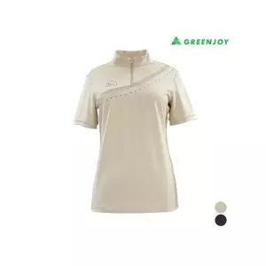 [아웃도어스/그린조이]여성 호피 엠보 프린트 집업 티셔츠