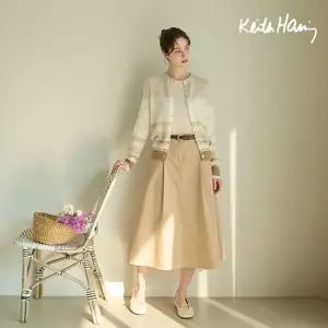 키스해링 26SS 코튼 플레어 스커트