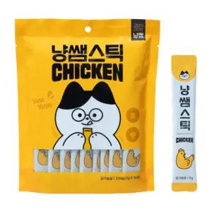 냥쌤스틱 짜먹는 고양이 간식 대용량 치킨 30개입