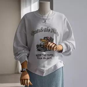 (안나앤플러스) 크로커 프린팅 맨투맨[티셔츠EC497] 빅사이즈