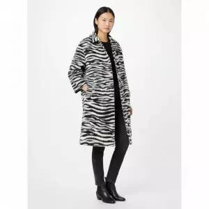 [마크제이콥스] 제브라 브러시드 블랙 화이트 코트 151084217