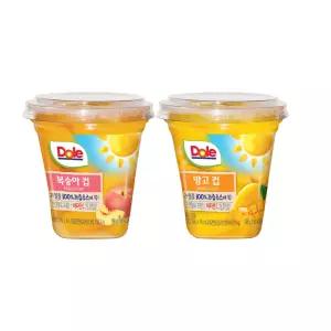 Dole 돌 후룻컵 198gx12개입 망고컵6+복숭아컵6/간편과일/무배