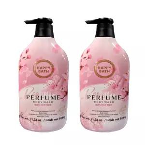해피바스 로맨틱 체리블라썸 퍼퓸 바디워시 900gx2개 대용량 벚꽃향 향기좋은 바디클렌저