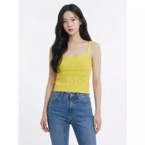 [하프클럽/에고이스트]스카시 슬림 니트 옐로우 EP2KV660