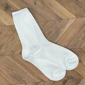 패션 무지 목이긴 골지양말 흰색