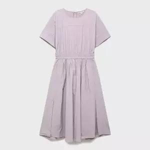 나이스클랍 라운드넥 허리밴딩 나일론 원피스 A253PWO605