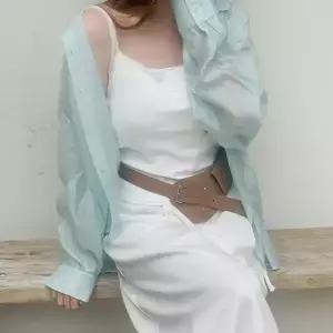 [제작/빅사이즈]이블렛 밀리유 뒷트임 시스루 셔츠 제이스타일