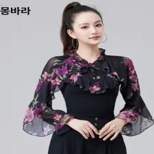 방송댄스의상 라인댄스복 댄스스포츠 라틴 상의 여성 줌바