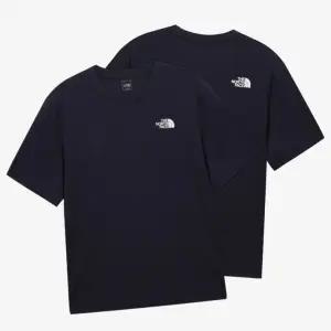 [매장판] 노스페이스 반팔티 남성 코튼 베이직 캐주얼 티셔츠 미드나잇 네이비 NT7US03D