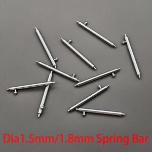 10개입 직경 1.5mm/1.8mm 퀵 릴리즈 스프링 바 16mm 20mm 시계줄 스트랩 밴드 브레이슬릿 링크 핀에 적합