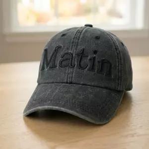 마뗑킴 Matin Kim 마틴 로고 워시드 볼 캡 MK2600HT707VBB