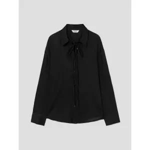 [에잇세컨즈] 도비 리본 셔츠 - 블랙 (356464WM35)