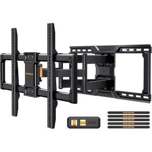 Perlegear UL에 등재된 풀 모션 TV 월 마운트, 최대 150파운드의 u201390인치 42대, 공구 프리 틸트, 스위블, 익스텐션이 장착된 조립 Max VESA 600 x 400mm, 12 u2033 / 16 18 24 우드 스터드, PGLF16
