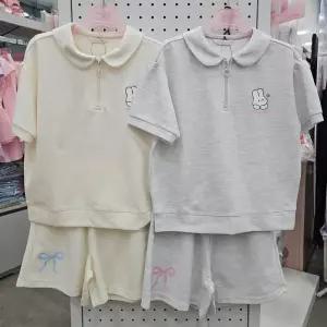 [로엠걸즈]반집업 데일리 세트_IC