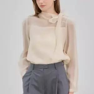 리안뉴욕 요크넥 타이 시어블라우스RUBWBL030 EIC