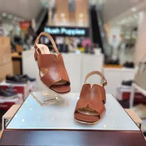 여성 발 편한 4cm 굽 스퀘어토 심플 샌들 3f26022CA 713456