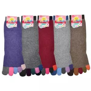 컬러 발가락 긴발목 여성양말 5켤레 땀흡수 삭스 발냄새탈출 사계절선물