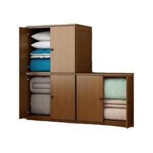 낮은이불장 작은이불장 미니이불장 흰색 간이 이불장 3단 로그 128cm 주니어 싱글 도어