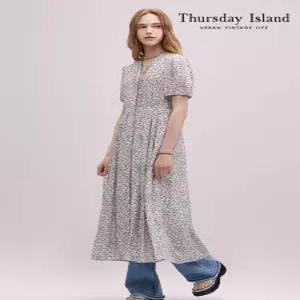 [써스데이아일랜드][Thursday Island] 플라워 풀오픈 롱 원피스(T244MOP247W)