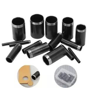 15가지 크기의 원형 펀치1-15mm 보관 케이스가 포함된 중공 펀치 커터 도구 세트 가죽 펀치 가죽 공예 다이