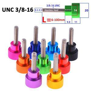 알루미늄 합금 스테인레스 스틸 하이 타입 핸드 그립 손잡이 볼트 UNC 3/8-16 L = 6-100mm 헤드 20mm  널링