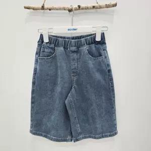 [에꼴리에][시흥모다] 에꼴리에 주니어 밴딩 버뮤다 5.5부 데님 바지 청반바지 25B021