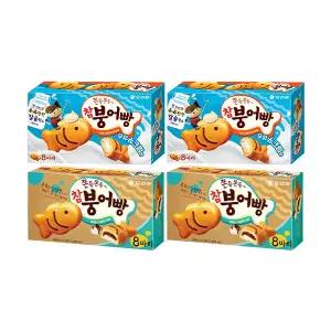 오리온 참붕어빵 우유슈크림맛 8입, 2개 + 참붕어빵 8입, 2개